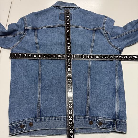 Levis Jacket Mens XL Blue Trucker Denim Jean Button Up Long Sleeve Workwear - Picture 3 of 9